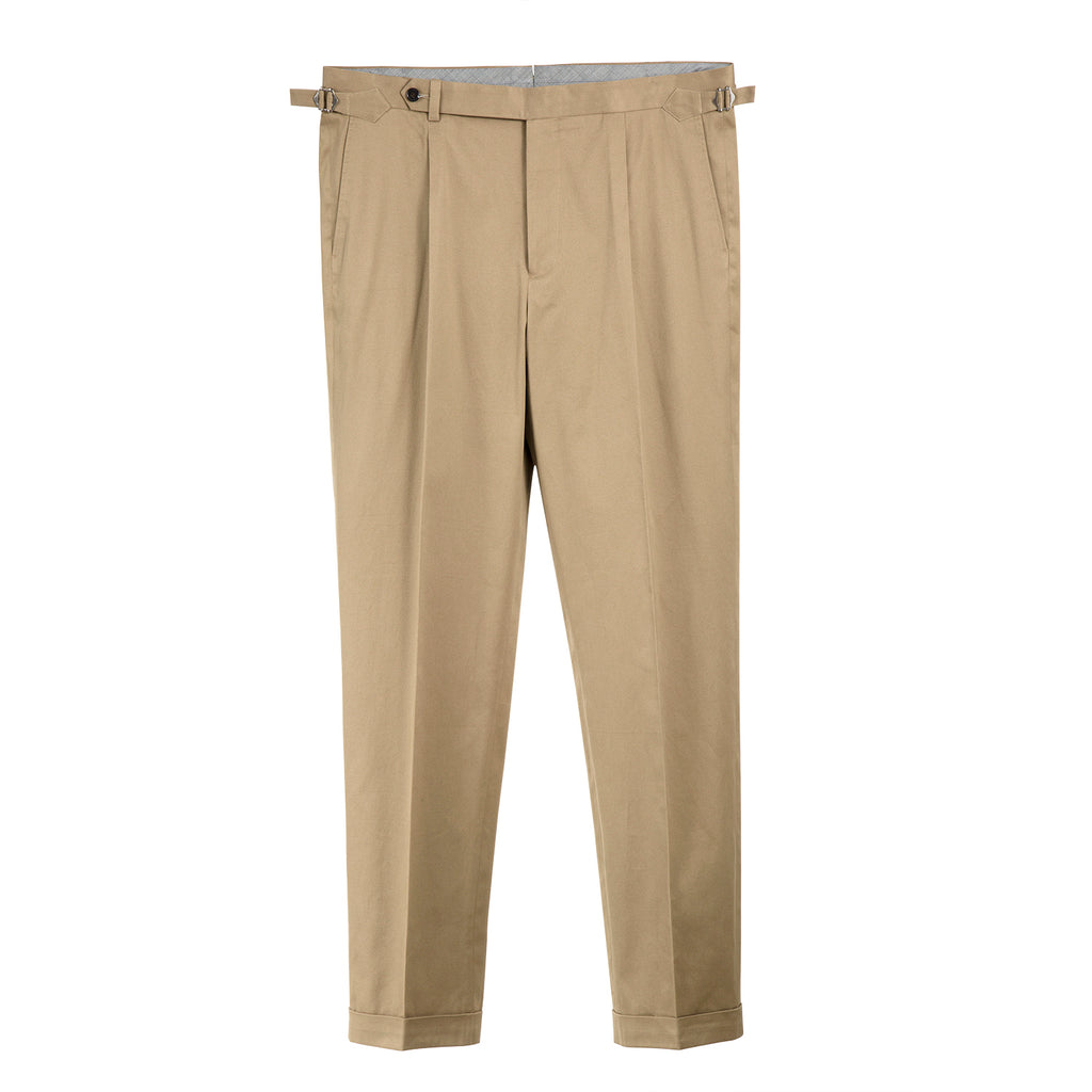 LIGHT STRETCH CHINO TROUSERS by B. MOSS