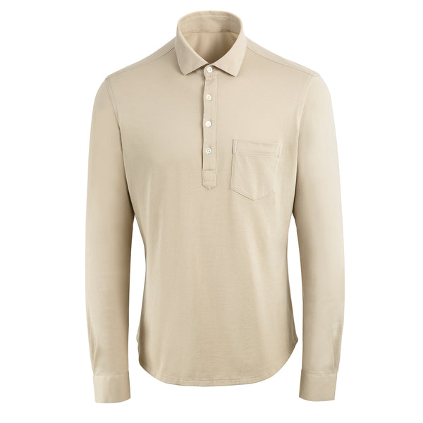 JERSEY LONG SLEEVED POLO SHIRT