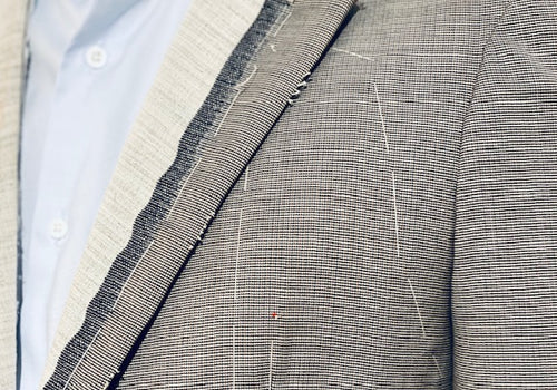 Basted fittings at our Shanghai boutique