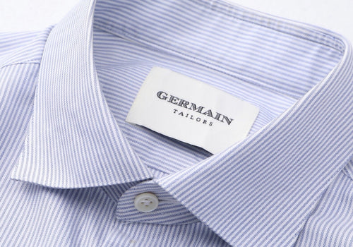Three staple shirts, each available with three collar shapes.