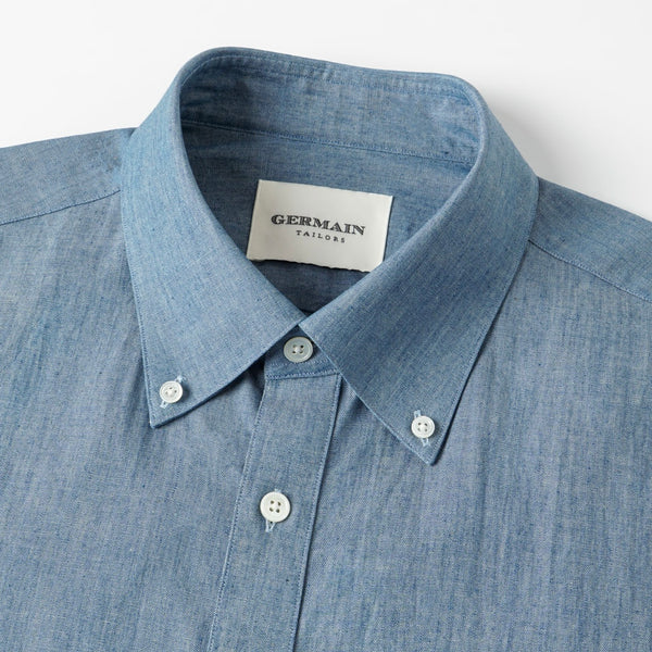 CHAMBRAY COTTON SHIRT by CANCLINI (IT) - Germain-Tailors
