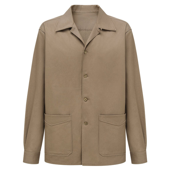 TWILL COTTON WORKER OVERSHIRT by B. MOSS - Germain-Tailors