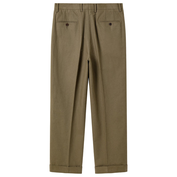 MEDIUMWEIGHT SANDED CANVAS COTTON TROUSERS by B. MOSS