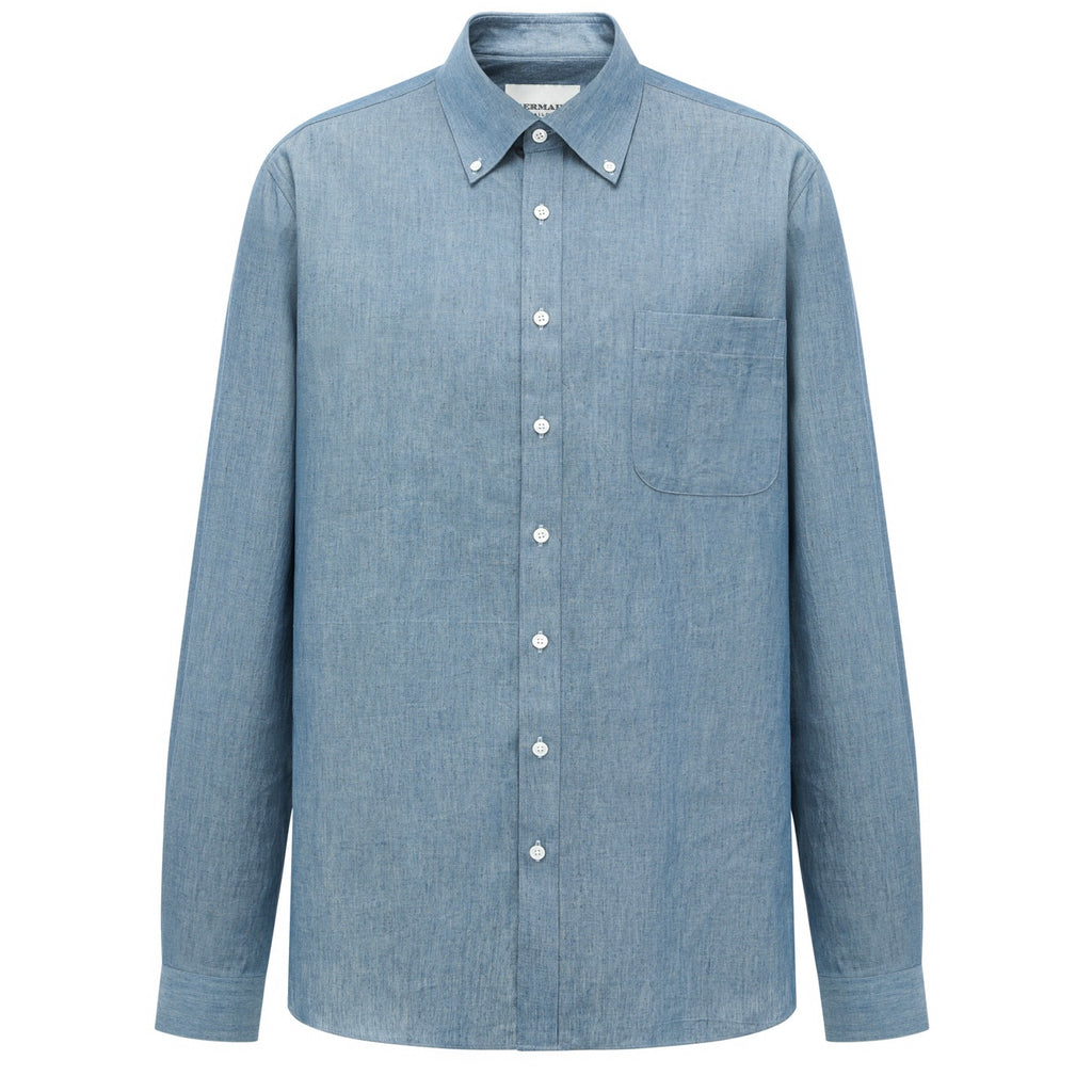 CHAMBRAY COTTON SHIRT by CANCLINI (IT) - Germain-Tailors