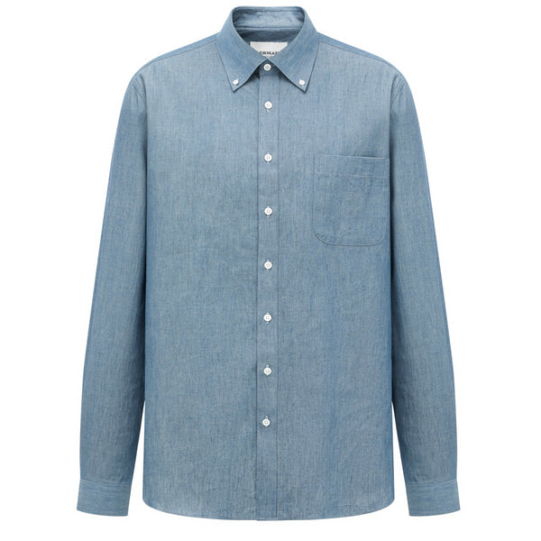 CHAMBRAY COTTON SHIRT by CANCLINI (IT) - Germain-Tailors