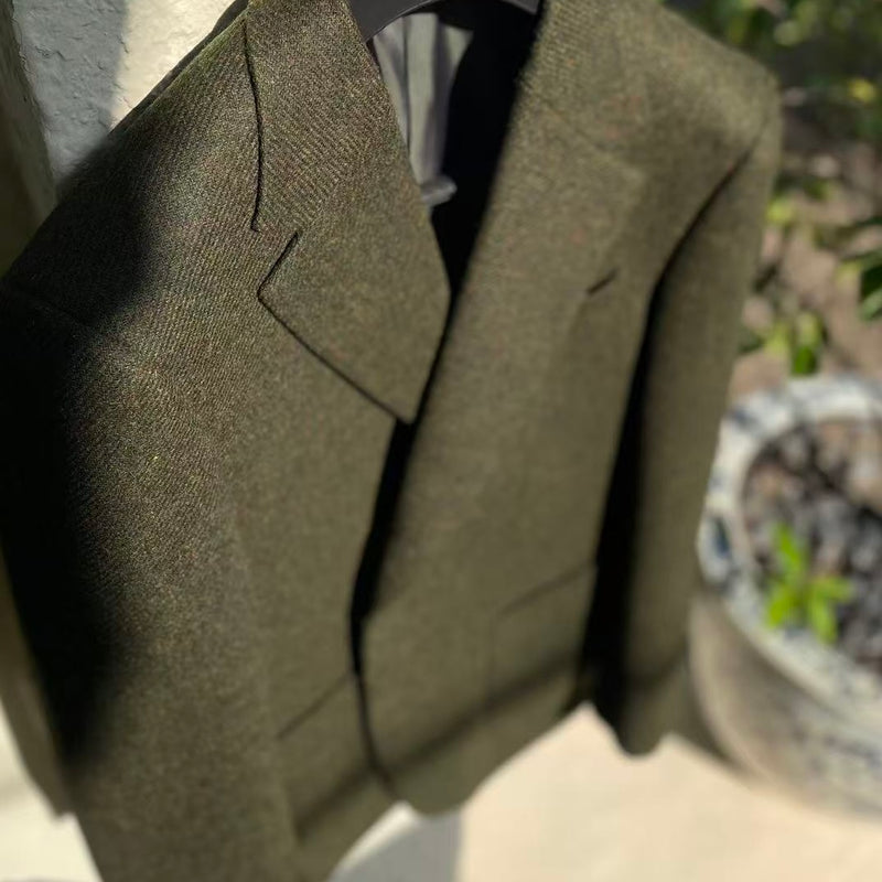 SHETLAND TWILL TWEED BLAZER by A.MOON - Germain-Tailors Germain-Tailors