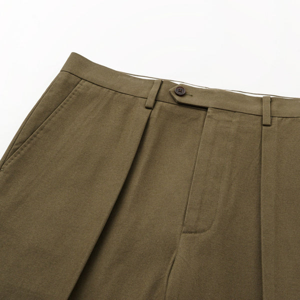 MEDIUMWEIGHT SANDED CANVAS COTTON TROUSERS by B. MOSS