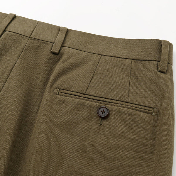 MEDIUMWEIGHT SANDED CANVAS COTTON TROUSERS by B. MOSS