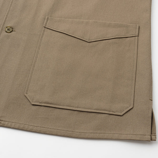 TWILL COTTON WORKER OVERSHIRT by B. MOSS - Germain-Tailors