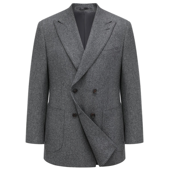 DOUBLE BREASTED HEAVY FLANNEL BLAZER by VBC