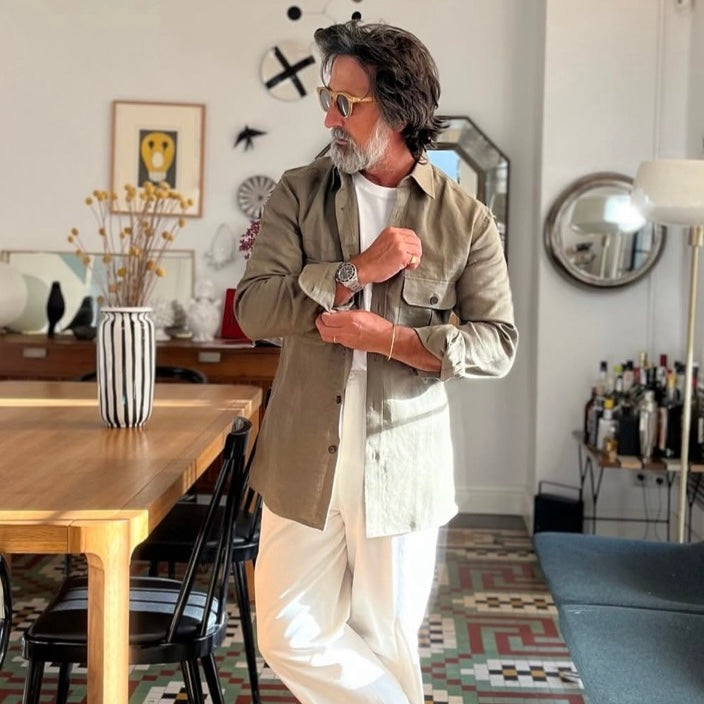 IRISH LINEN OVERSHIRT by B. McNUTT