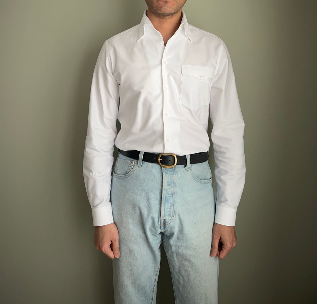 SARTORIAL BUTTON DOWN OXFORD COTTON SHIRT
