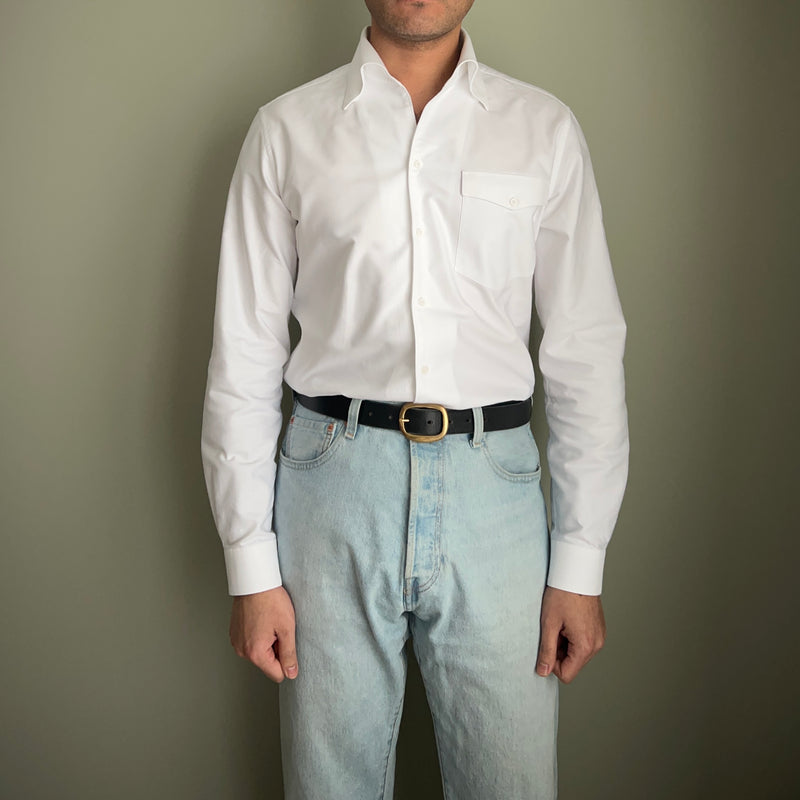 SARTORIAL BUTTON DOWN OXFORD COTTON SHIRT
