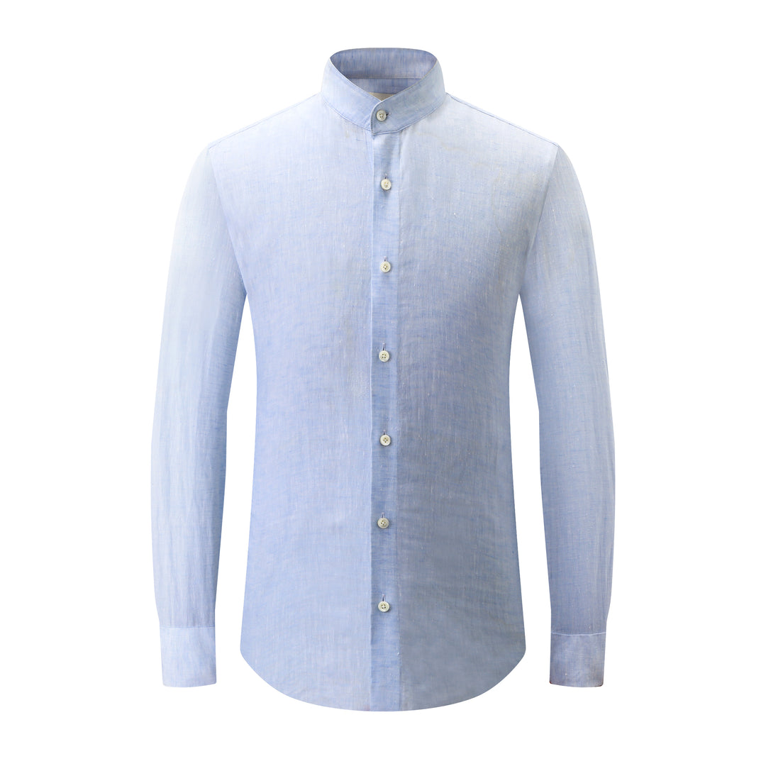 YARN DYED LINEN MAO SHIRT by B. McNUTT