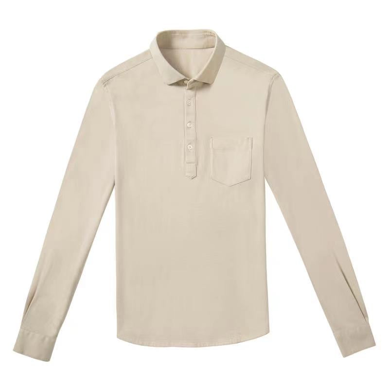 JERSEY LONG SLEEVED POLO SHIRT