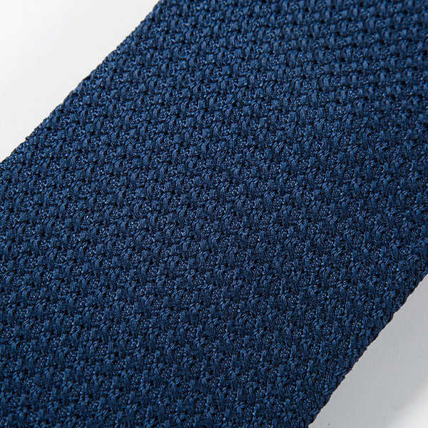 BLUE JACQUARD GRENADINE SILK TIE