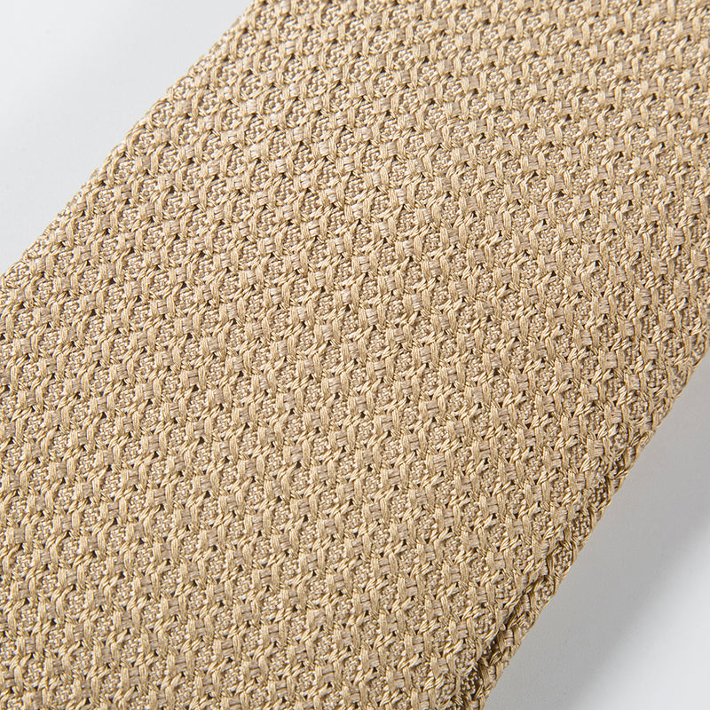 YELLOW JACQUARD GRENADINE SILK TIE