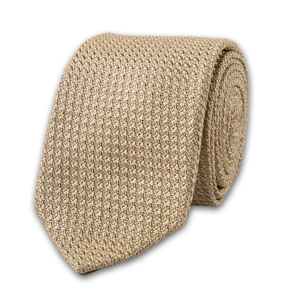 YELLOW JACQUARD GRENADINE SILK TIE