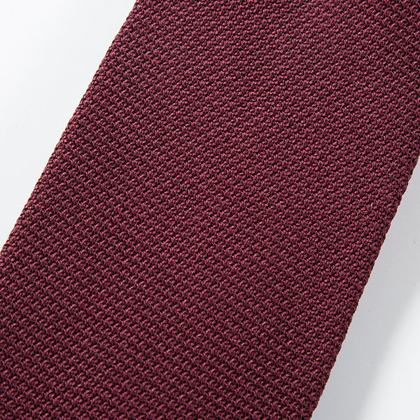BURGUNDY GRENADINE SILK TIE