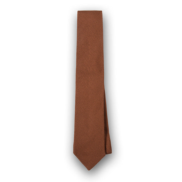 RUST GRENADINE SILK TIE