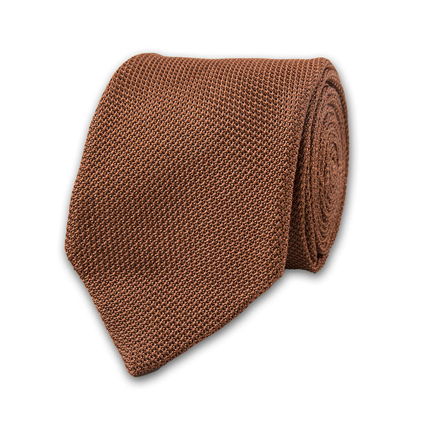 RUST GRENADINE SILK TIE
