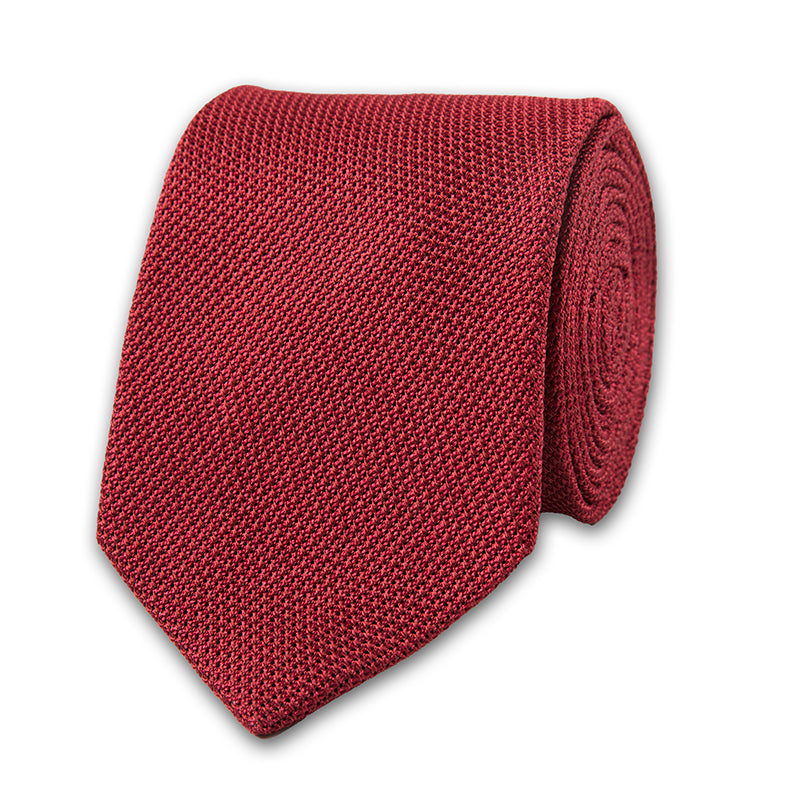 RED GRENADINE SILK TIE