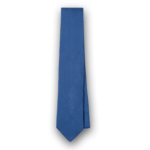 LIGHT BLUE GRENADINE SILK TIE