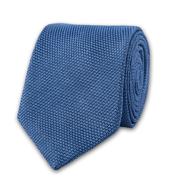 LIGHT BLUE GRENADINE SILK TIE