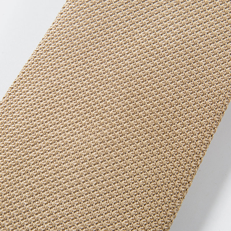 BEIGE GRENADINE SILK TIE
